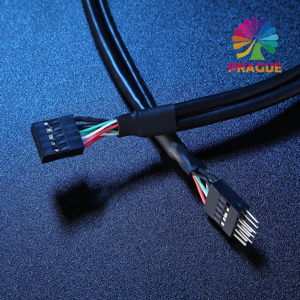 USB 2.0 9 Pin Male ถึง 9 Pin Female Extension Cable Card Multiplier Header Cable