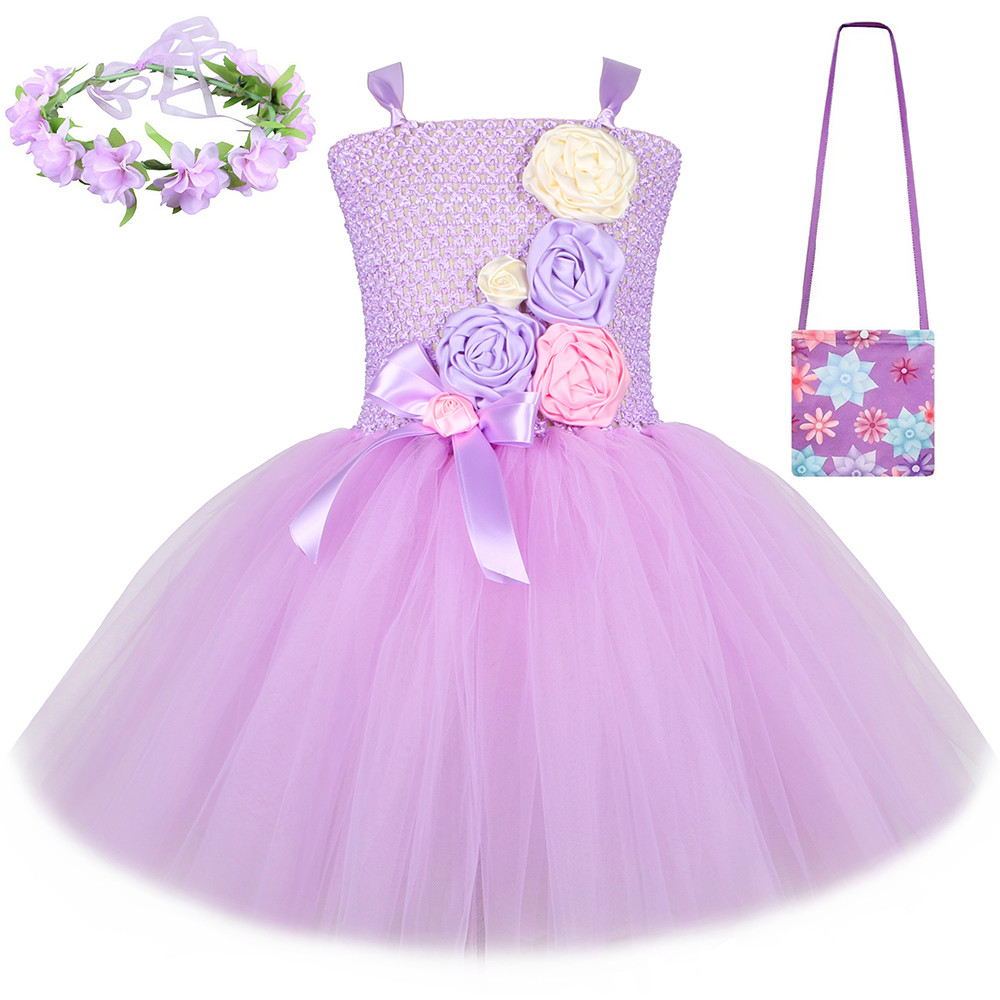 ดอกไม้ลาเวนเดอร์สาว Isabella Tutu ชุดเสื้อผ้าฮาโลวีน Encanto เจ้าหญิงเครื่องแต่งกายสําหรับเด็กแฟนซี 