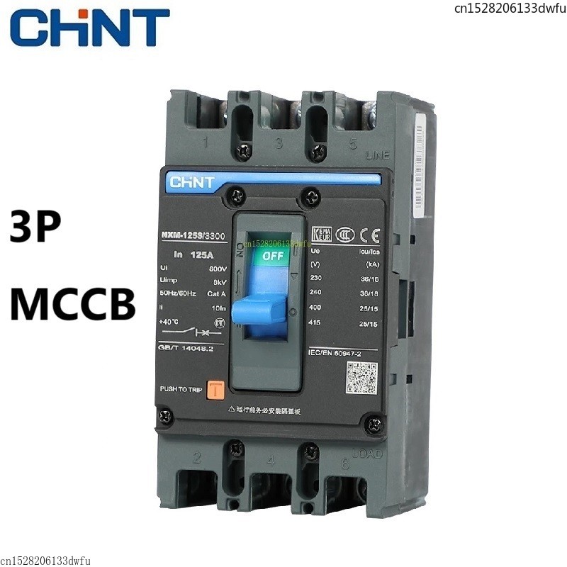 CHINT 10A-630A MCCB NXM Series 3P 4P Molded Case Circuit Breaker EZC100 NSX100F EZC100F EZC100H 100A