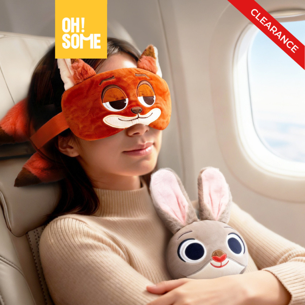 OHSOME x Disney ผ้าปิดตาพร้อมหมอนรอง ลายนิคแอนด์จูดี้ Nick & Judy Sleep Mask with Neck Pillow