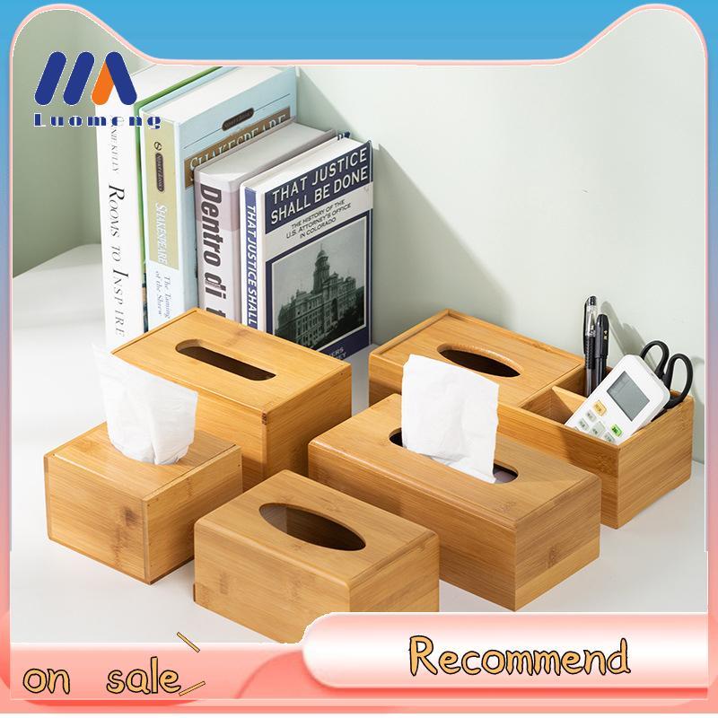 Luo-Meng กล่องทิชชู่ไม้โมเดิร์น Minimalist Design ผู้ถือกล่องกระดาษทิชชูไม้สําหรับโรงแรมร้านอาหารโรงแรมสํานักงาน Easy-Refill Nice