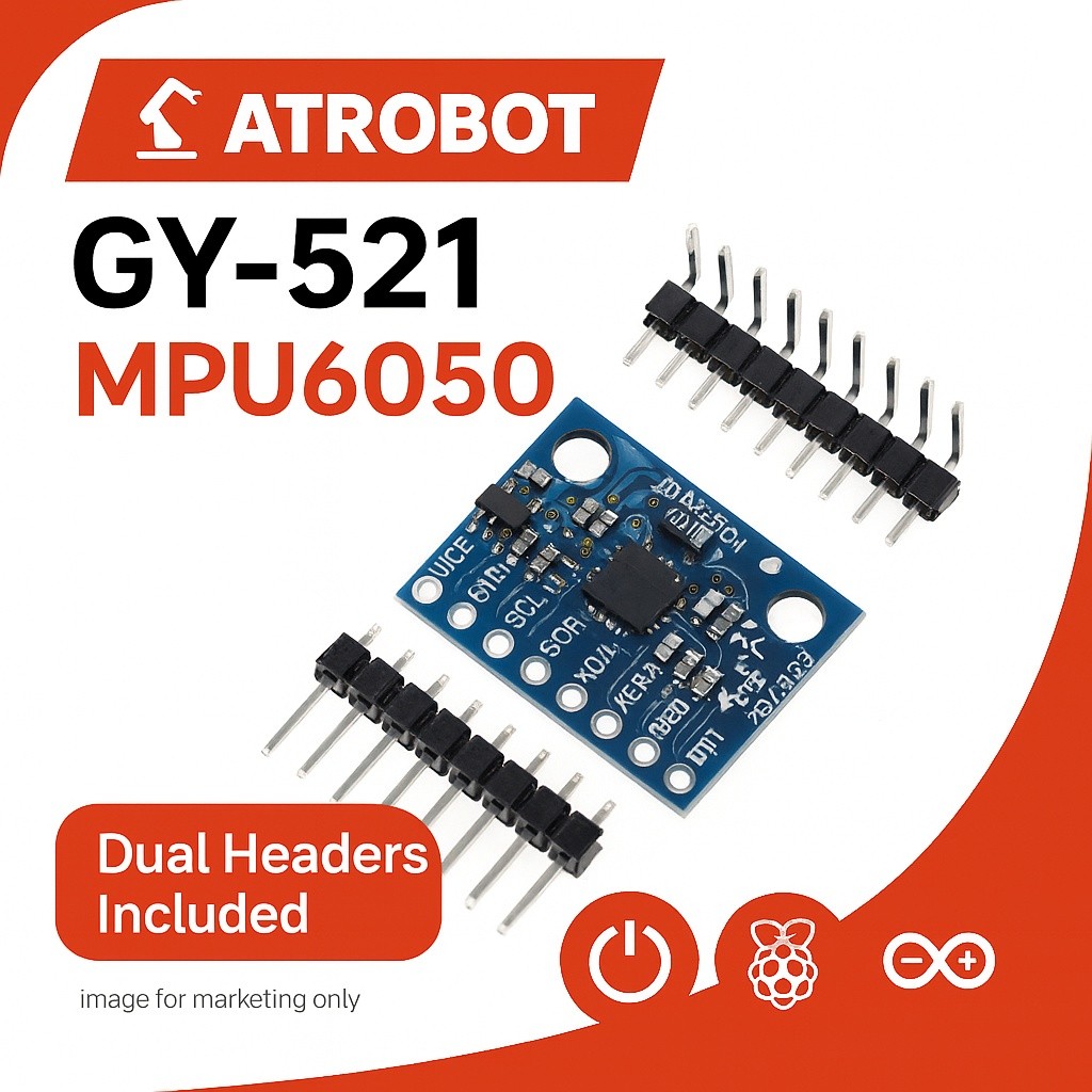 GY-521 MPU6050 โมดูล Accelerometer/Gyro 6DOF 3-Axis แม่นยำสูง ขนาดเล็ก สำหรับ Arduino/Raspberry Pi