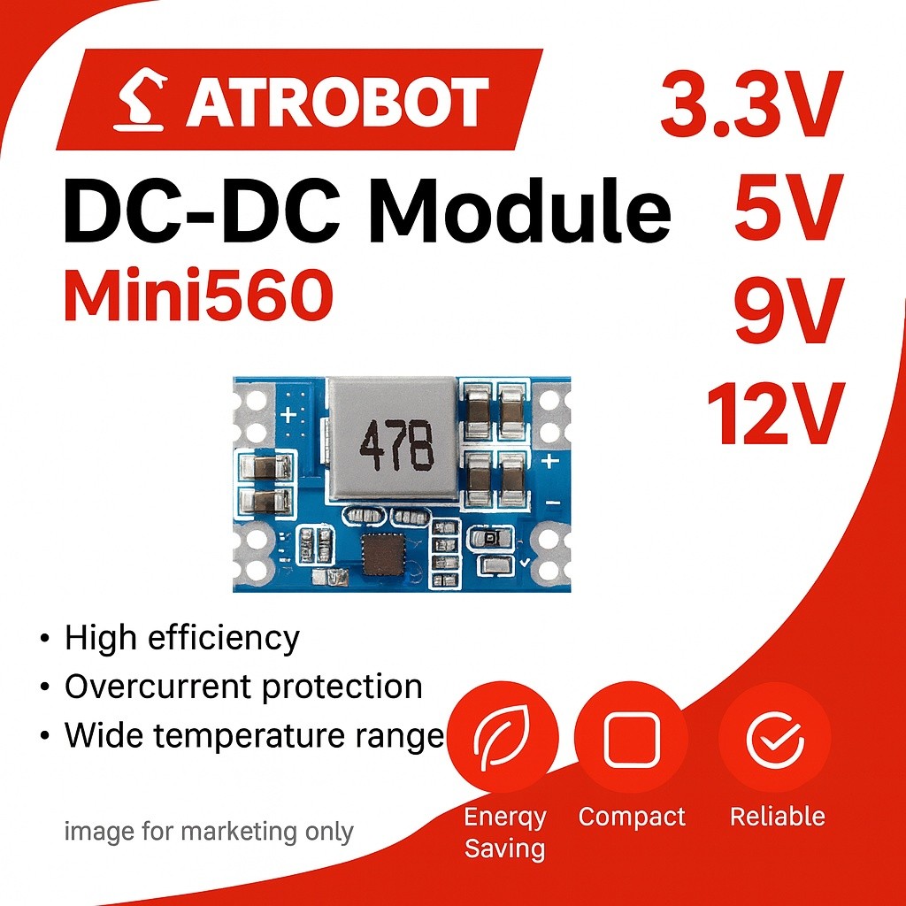 10 Sets – Mini560 Buck Converter 5A, 8-23V to 3.3V/5V/9V/12V