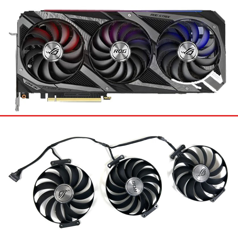 ใหม่ พัดลมระบายความร้อน 95 มม. 7pin CF1010U12S T129215SU FDC10U12S9-C GPU พัดลมสําหรับ ASUS ROG STRI
