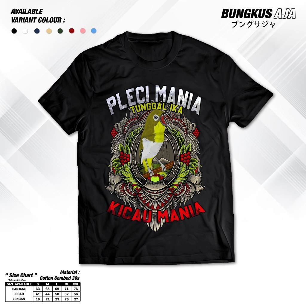 เสื้อยืด Pleci Mania Kicau Mania ผ้าฝ้าย Distro
