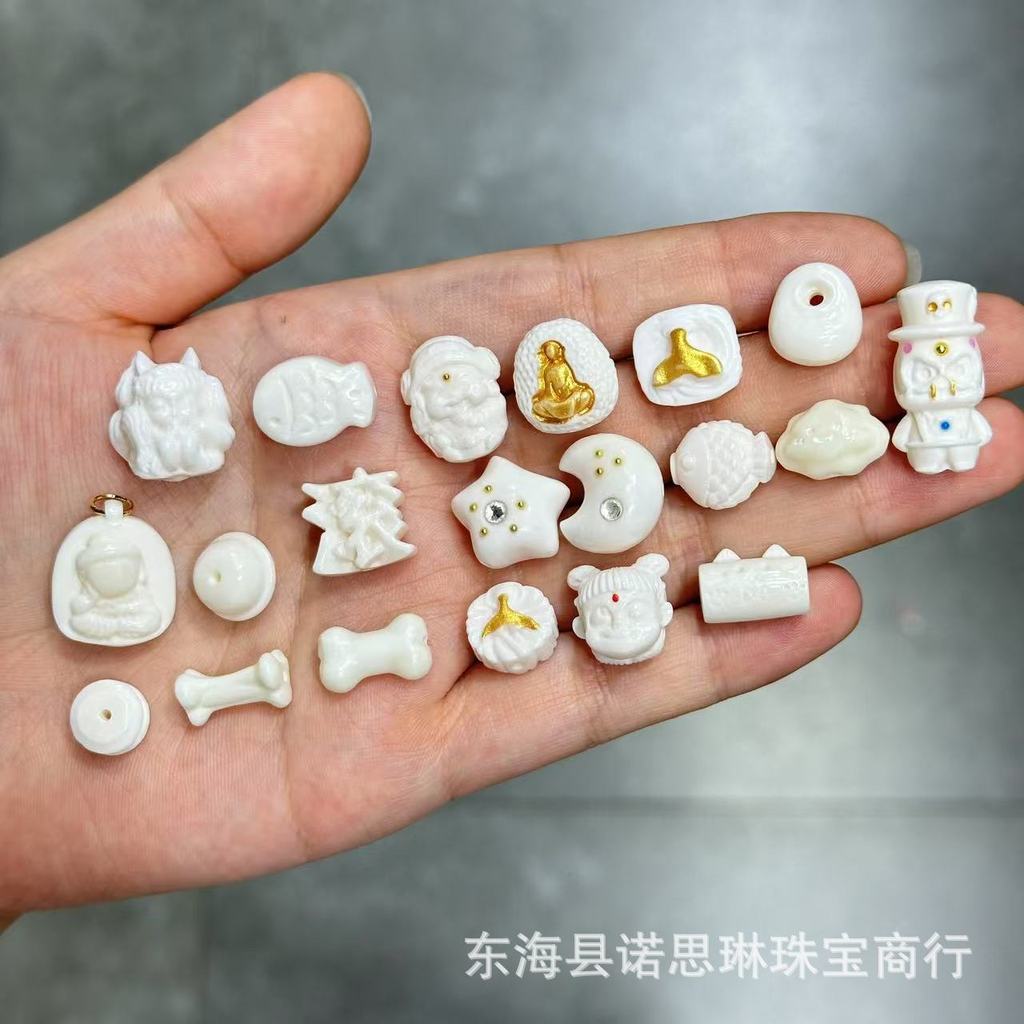 High Porcelain Antlers Nesuke Star Moon Cloud Fishtail diy อุปกรณ์เสริมทอมือเชือกมือสร้อยคอลูกปัด KP