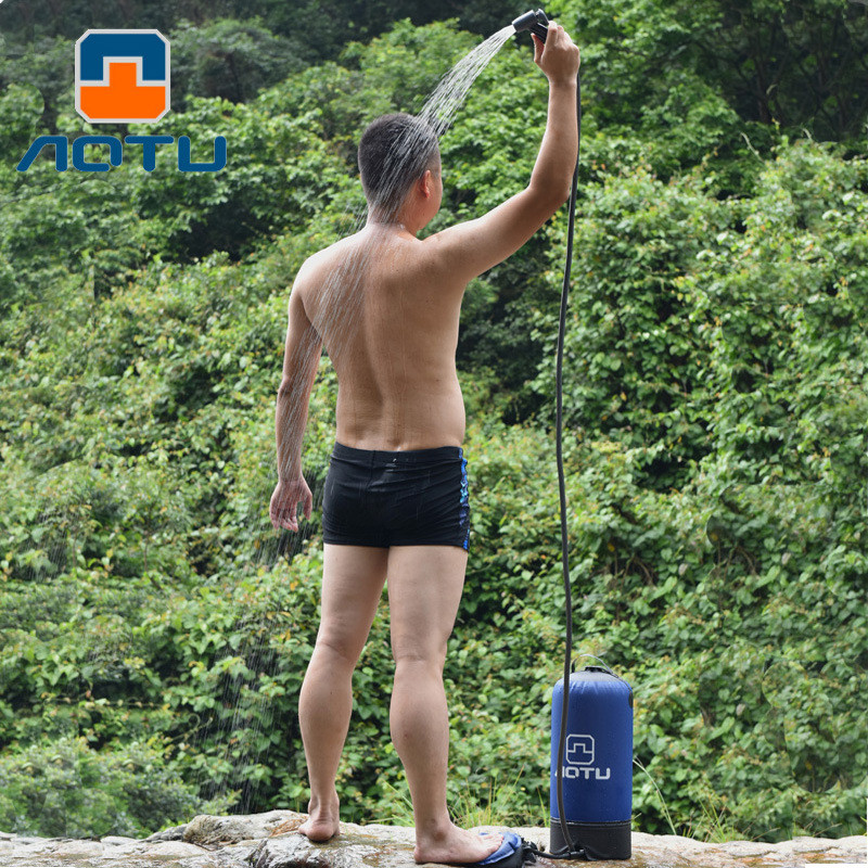 Amazon ขายร้อนขายร้อนกลางแจ้ง Mountaineering Bath Bag แบบพกพา Camping Outdoor Bath Bag Shower AT6639