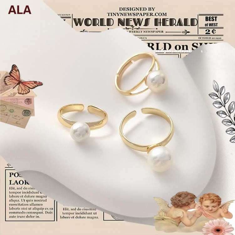 💖ALA เครื่องประดับ DIY💖การเก็บรักษาสีทองเคลือบ14K DIY มุกเหนียวมุกครึ่งรูแหวนยึดแบนยึดแหวนเปิดม้วนด้วยมืออุปกรณ์เสริมยึดว่าง[แหวน แหวนแฟชั่น แหวนรุ่น แหวนผู้หญิง แหวนปรับได้ แหวนนิ้วชี้]