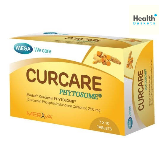Mega We Care Curcare 30 tab เมก้า วีแคร์ เคอแคร์ 30 เม็ด สารสกัดจากขมิ้นชันในรูปแบบไฟโตโซม