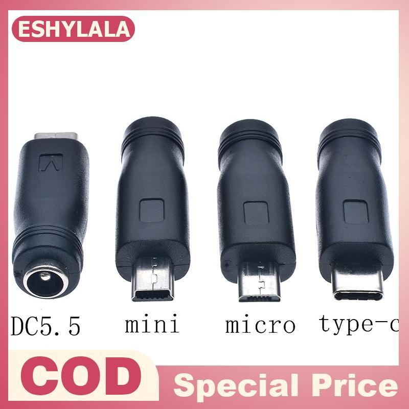 [Bea-t] Type C / Tablet Micro USB 2.0 ถึง DC 5.5x2.1 มม. ปลั๊กอะแดปเตอร์ USB C ถึง DC 5.5*2.1 ตัวแปล