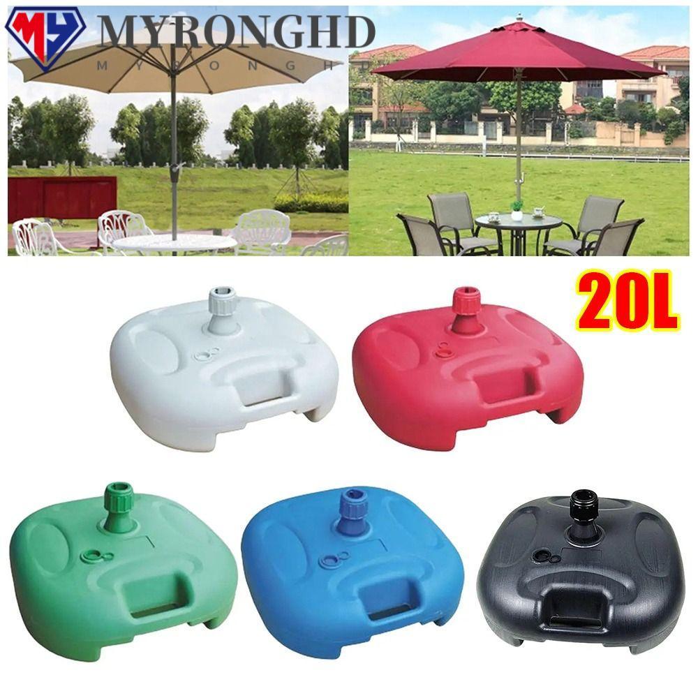ฐานร่มกันแดด MYRONGHD ขนาด 20 ลิตร พร้อมฐานพลาสติกกันน้ำ ทนทานต่อการใช้งานกลางแจ้ง