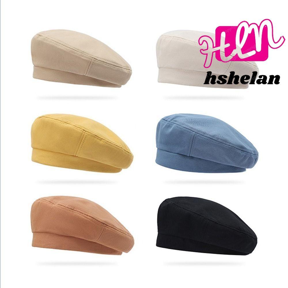 หมวกเบเร่ต์ HHSHELAN สไตล์ญี่ปุ่นย้อนยุค สำหรับเด็กผู้หญิง จากผ้าฝ้ายคุณภาพ
