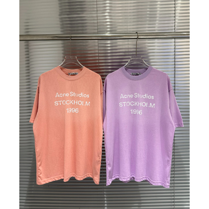 ฤดูร้อนสไตล์ใหม่หลวมรอบคอแขนสั้นเสื้อยืดด้อยล้างจดหมายพิมพ์ด้านบนทุกวันสบายๆทั้งหมด @