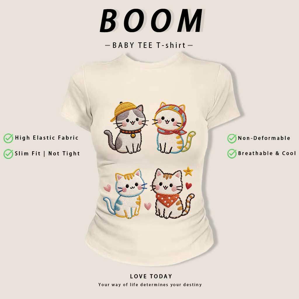COD（จัดส่งภายใน 24 ชั่วโมง）เสื้อสาวอวบ เสื้อครอปท็อป แขนสั้น babytee สไตล์เกาหลี y2k T-shirt | รูปแบบเลข T229