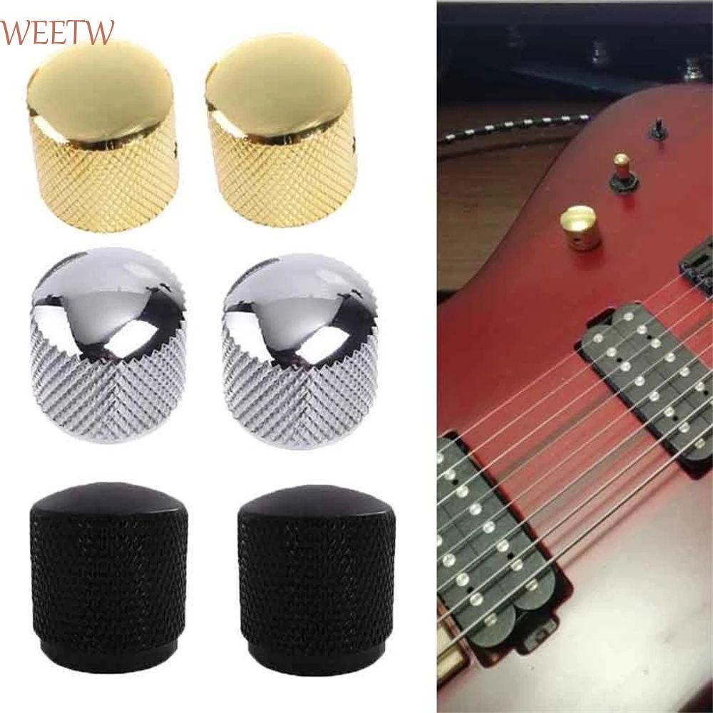 WEEKW Dome Tone Knob ชิ้นส่วนกีตาร์สําหรับกีตาร์ไฟฟ้าชุบเบสไฟฟ้าเครื่องมือกีตาร์ควบคุมระดับเสียงที่ท