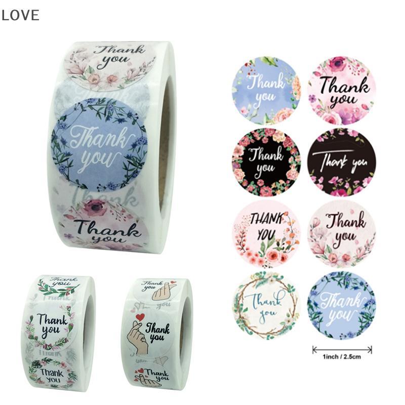 [JJCW] Flower Thank You Stiers Labels Gift Paaging Stiers Birthday Party Wedding