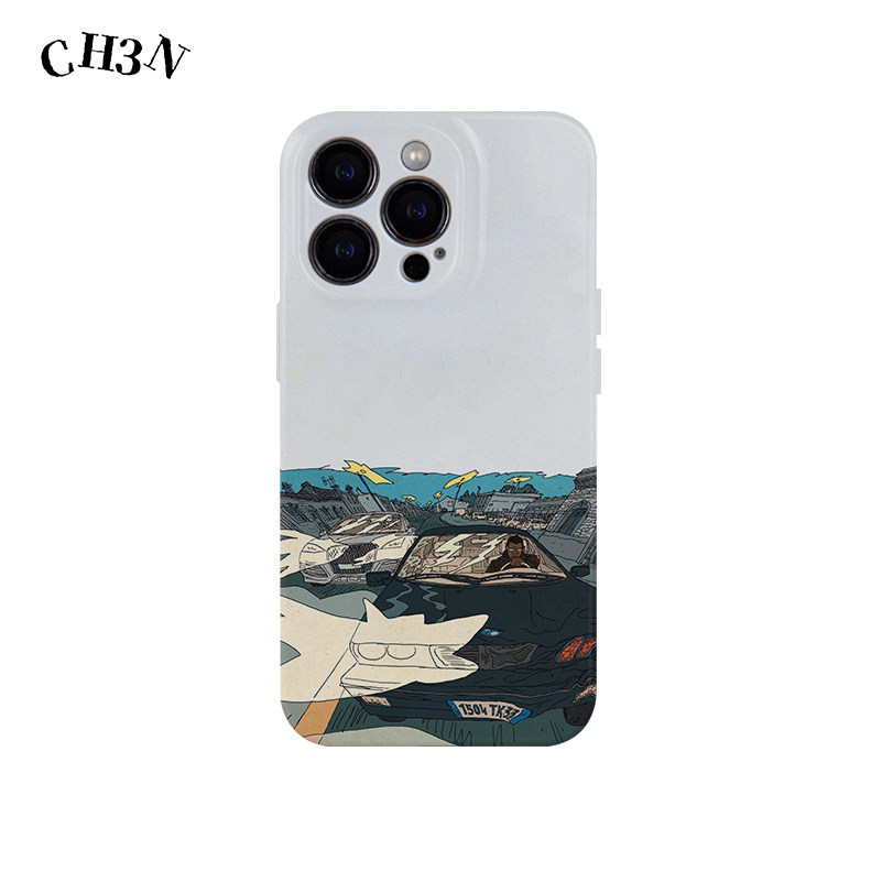 CH3N Hurricane เหมาะสําหรับ iPhone17promax เคสโทรศัพท์ Art Film Soft Case 16e Apple Niche ยุโรปอเมริ