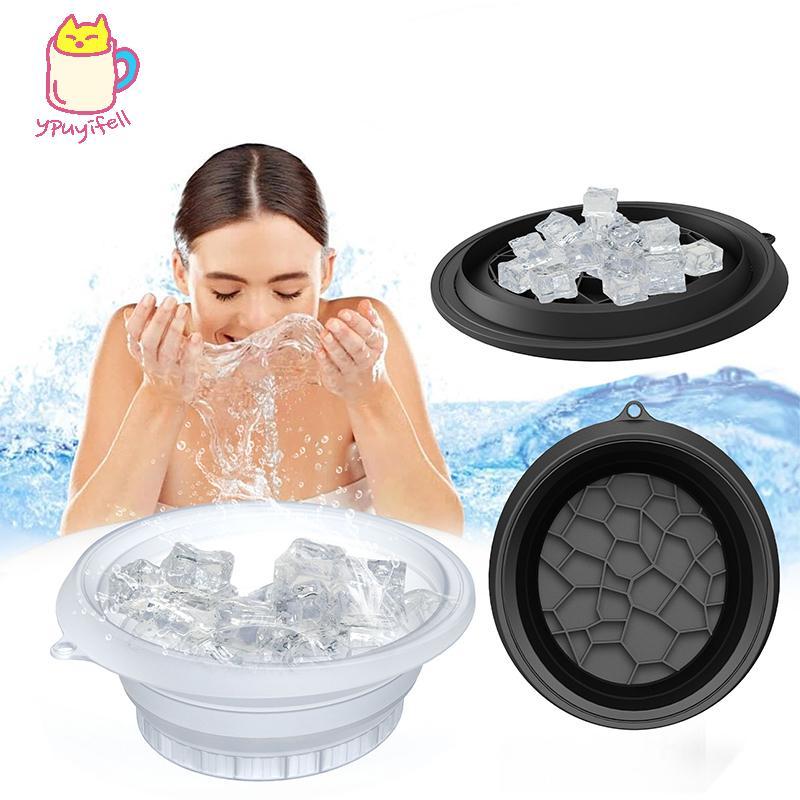 [YPU]ขนาดใหญ่Porescent Forneck Ice BathพับIce BathชามซิลิโคนชามสําหรับDip Face Ice Bath Ice Bath Ice