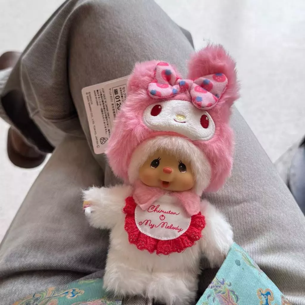 กระเป๋าเป้ตุ๊กตา Sanrio Monchhichi My Melody Kuromi 15 ซม. thumbnail 3