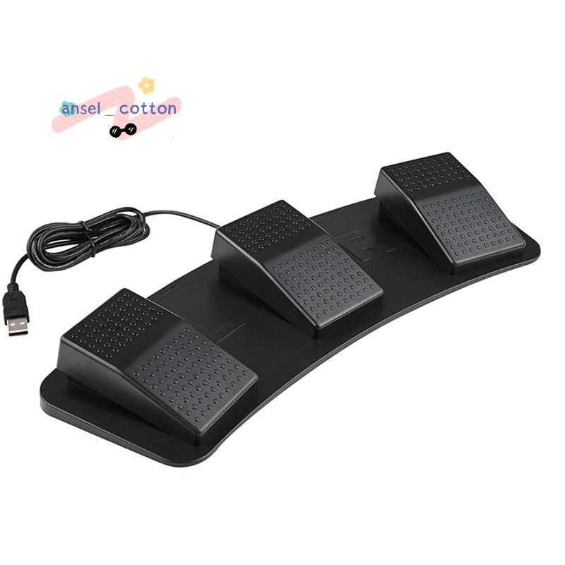 USB Triple Foot Switcher Controller Key คีย์บอร์ดที่กําหนดเอง Gaming มัลติมีเดีย Action Pedal สําหรั