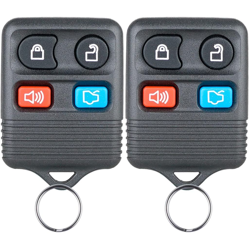 2X เปลี่ยน 4 ปุ่ม Keyless Entry Remote Key Fob เหมาะสําหรับ Ford Explorer Mustang Focus Expedition E