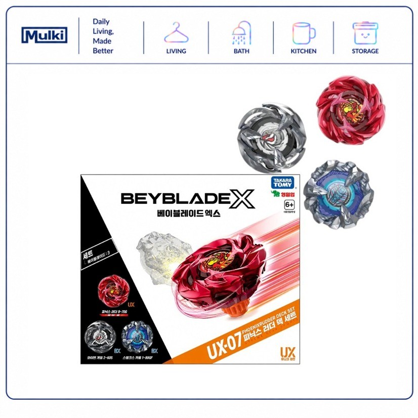 [Takara Tomy] Beyblade X UX-07 Phoenix Rudder Booster Deck Set