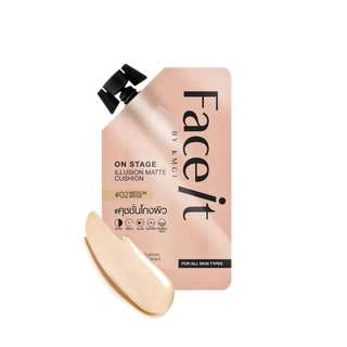 (6ซอง/กล่อง) Face It On Stage Illusion Matte Cushion คุชชั่นโกงผิว ปกปิดเทพ By KMGI