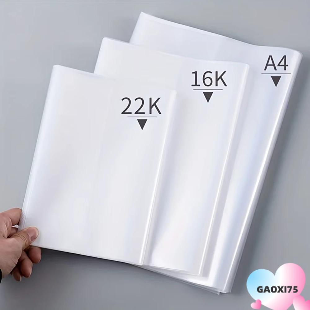 Gaoxi75 10 ชิ้นโปร่งใสปกหนังสือ,ปิดกาวในตัวสวมใส่ปกหนังสือพลาสติก,กันน้ํา A4/16 พัน/A5 ไฟล์ฝาครอบป้องกันหนังสือ