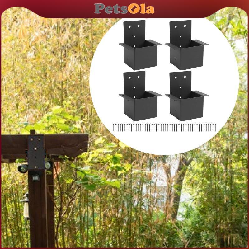 [PETSOLA] 4x Pergola Brackets 4 "x4" (จริง 3.6 "x3.6") Post-Top Raaster Bracket.