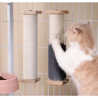 😸เสาลับเล็บติดกรง ที่ฝนเล็บแมว เสาลับเล็บแมว ของเล่นแมว ล็อกติดในกรง