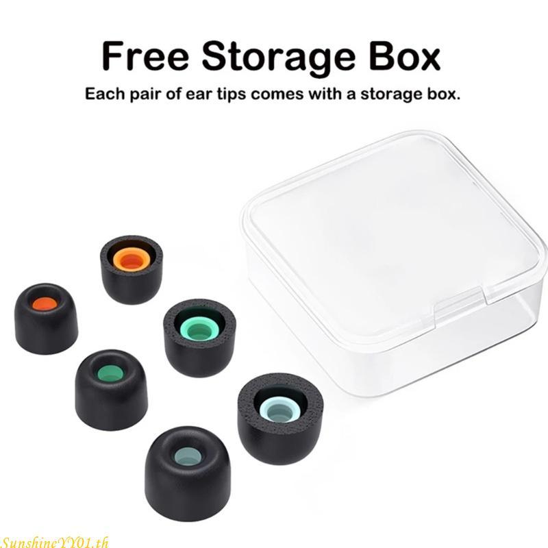 SUN Memory Foam Ear Tips Cushion Earbuds Earcap Replacement สําหรับ WF-1000XM4 Eartips