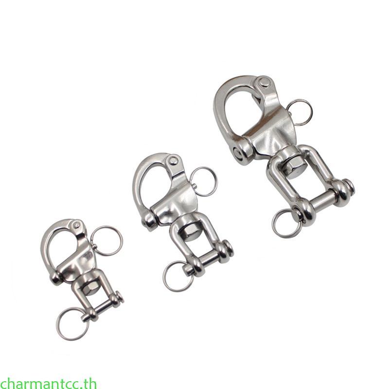 Charmantcc หมุน Snap Shackle สแตนเลส Quick Release คลิปดําน้ําหมุน Snap Hook