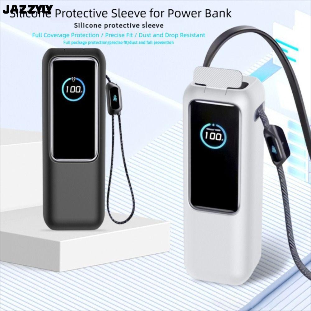 จัดส่งรวดเร็วJAZZYLY ซิลิโคน, กันฝุ่นกันกระแทกป้องกัน, คุณภาพสูงแบบพกพานุ่มฝาครอบป้องกันสําหรับ Anker Zolo Power Bank (25000mAh 165W) ท่องเที่ยว