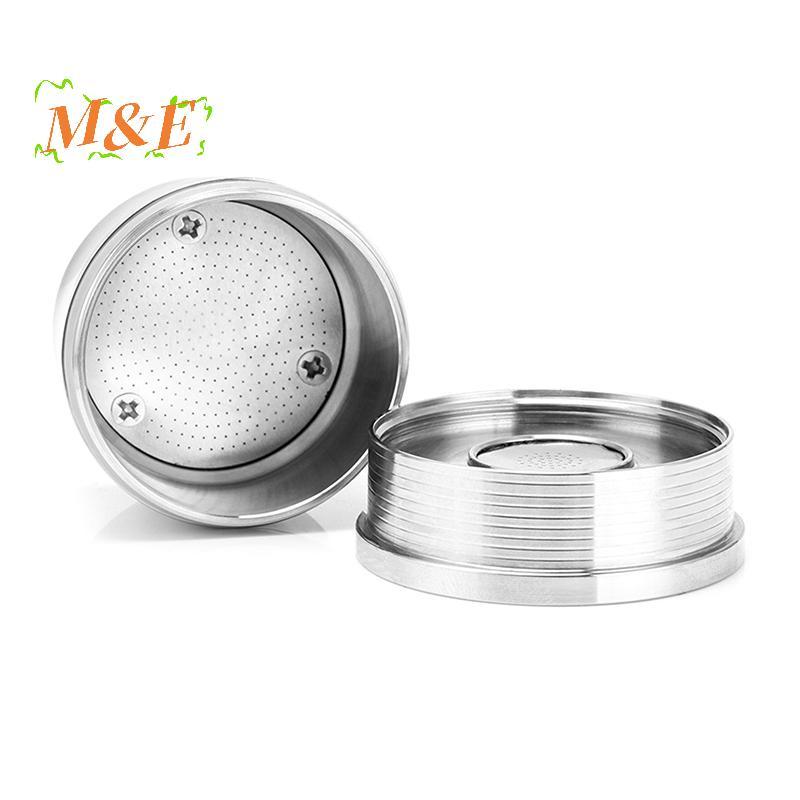[M&E] ICafilas สแตนเลสนํากลับมาใช้ใหม่ Illy กรองกาแฟ Tamper ชุดแคปซูลรีฟิล Pod Tamper สําหรับ ILLY X