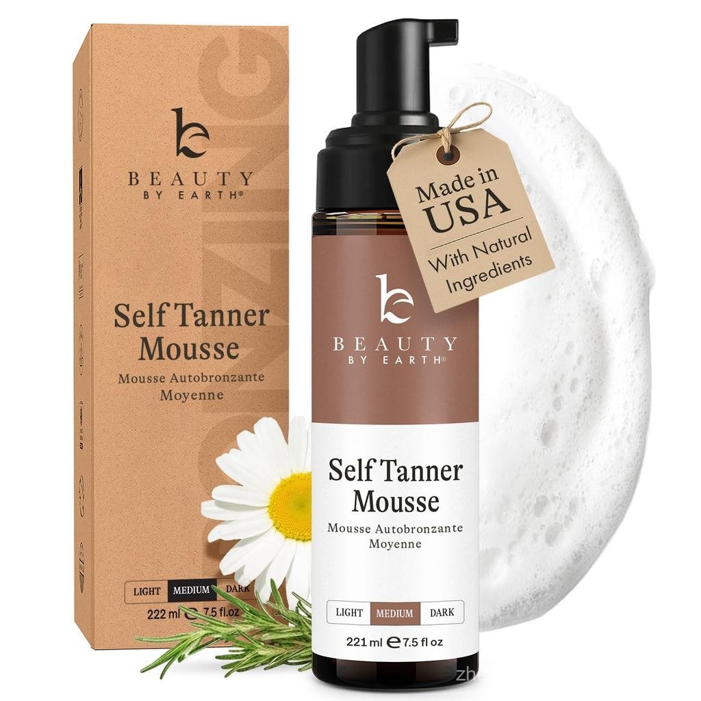 Self Tanner Mousse - USA ผลิตจากส่วนผสมจากธรรมชาติและอินทรีย์, Self Tanning Mousse สําหรับ Dark Fake