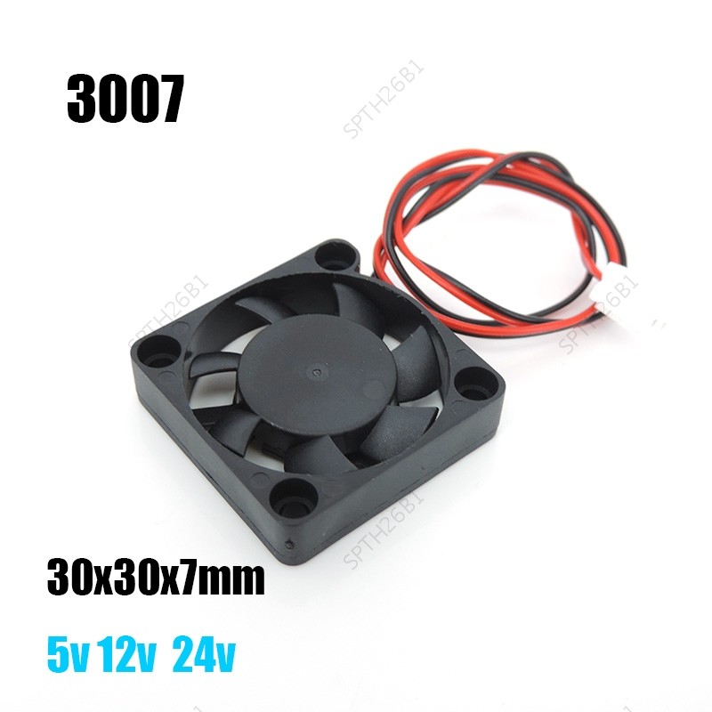 1/3pcs 3007 พัดลมไร้แปรง DC 3.7V 5V 12V 24V แขนน้ํามันแบริ่งแหล่งจ่ายไฟขนาดเล็ก Cooling 30X30X7 มม.M
