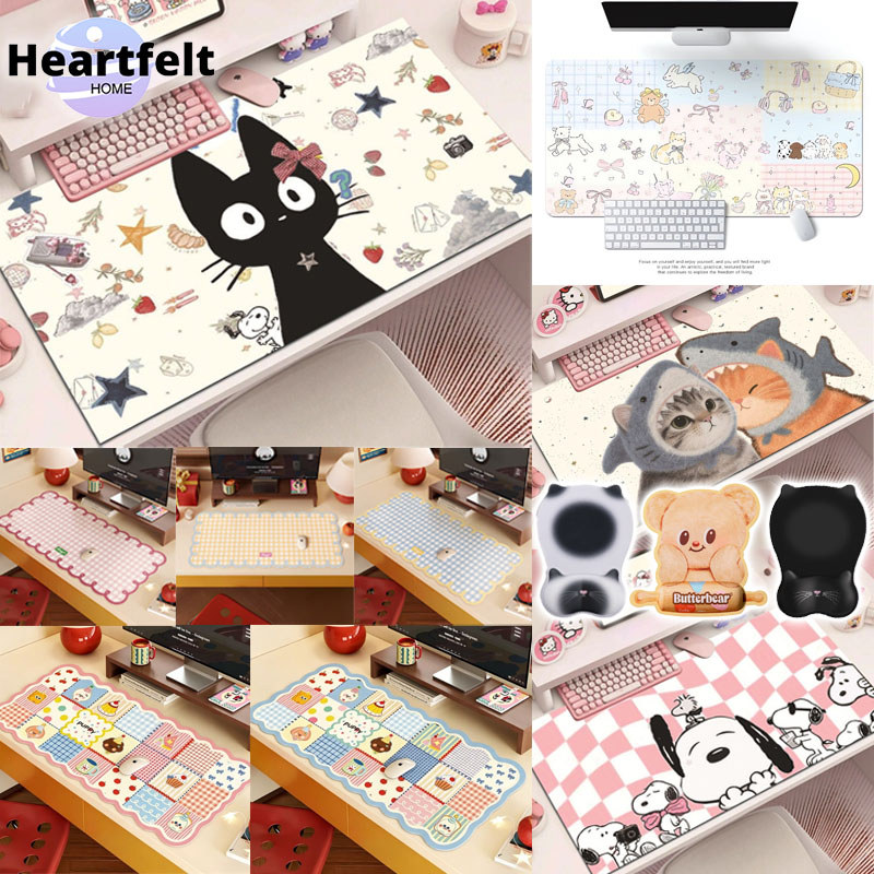 COD แผ่นรองเมาส์ แผ่นรองโต๊ะ ขนาด 40x90 ซม. PU กันน้ำ ลายน่ารัก กันคราบ ปรับพื้นที่เกมให้สนุกยิ่งขึ้น