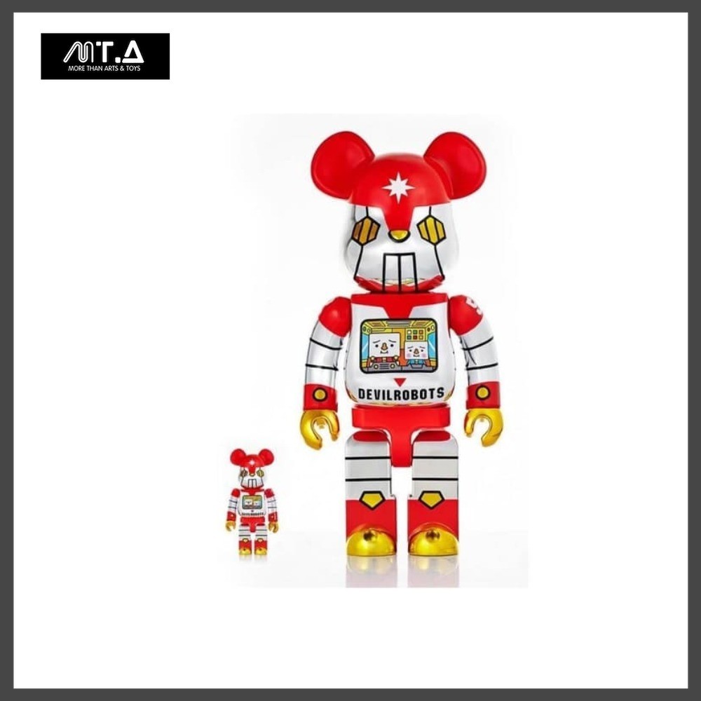 พร้อมส่ง🇹🇭 MTA. Bearbrick DevilRobots“ TO-FU ROBO” ActionCity EXCLUSIVE 400% + 100%