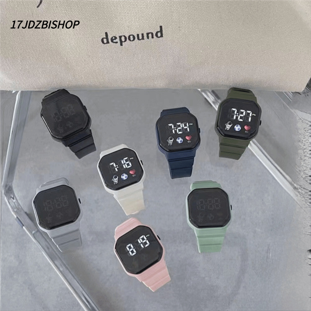 17JDZBISHOP นาฬิกาดิจิตอล LED,กันน้ํา Spaceman เด็กนาฬิกาสปอร์ต,สูง Qulaity สายซิลิโคนแฟชั่นนาฬิกาข้อมืออิเล็กทรอนิกส์ผู้ชายผู้หญิงนักเรียน