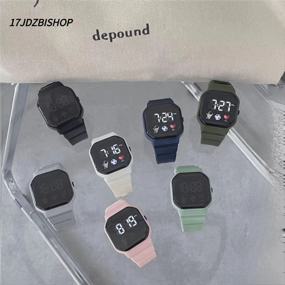 17JDZBISHOP นาฬิกาดิจิตอล LED,กันน้ํา Spaceman เด็กนาฬิกาสปอร์ต,สูง Qulaity สายซิลิโคนแฟชั่นนาฬิกาข้อมืออิเล็กทรอนิกส์ผู้ชายผู้หญิงนักเรียน