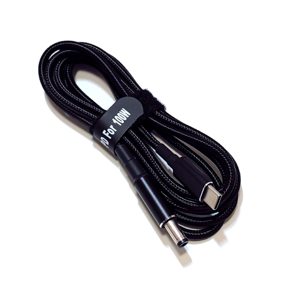 1.8m USB-C PD 100W ถึง 5.5*2.1 DC Jack Adapter สายชาร์จสําหรับแล็ปท็อป/Mini PC/Monitor/Workstation/ส