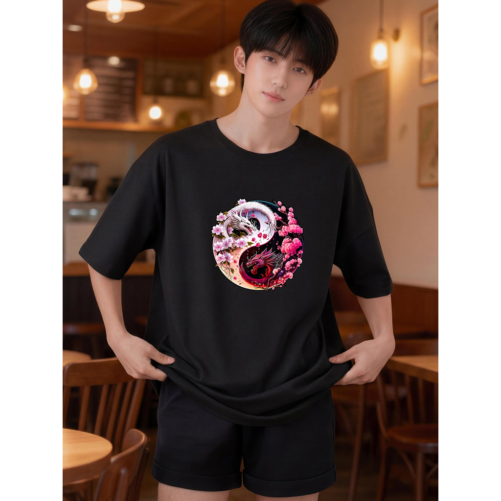 2X604 Lelaki Baju T เสื้อผู้ชาย TShirt Plus ขนาด Crop Top เสื้อผ้าขนาดใหญ่เสื้อรอบคอเสื้อยืดสไตล์เกา