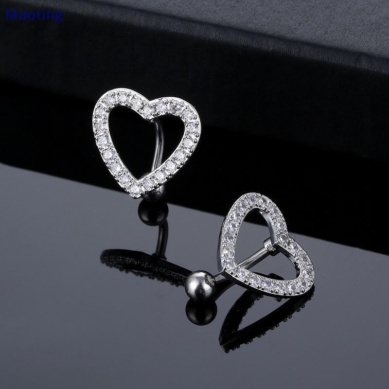 [MT] จี้หัวใจ Cooper Belly Button Ring Navel เจาะเครื่องประดับ Umbilical Piercing