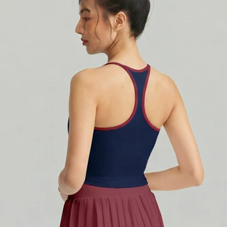 Yoga Sports Bra Fixed Pads Racer Back Moisture-wicking