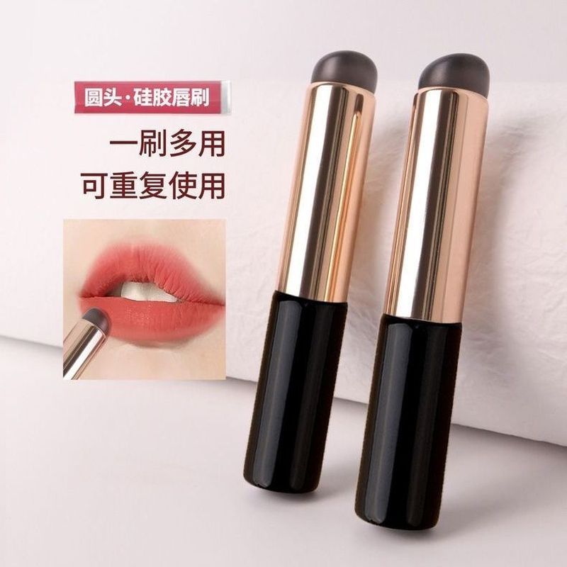 现货秒发/Q软圆头硅胶唇刷新款便携口红刷指腹刷 遮瑕刷专用特小晕染化妆刷4.21 มีสินค้าพร้อมจัดส่ง/แปรงทาปากซิลิโคนหัวกลมแบบนุ่ม รุ่นใหม่ 
