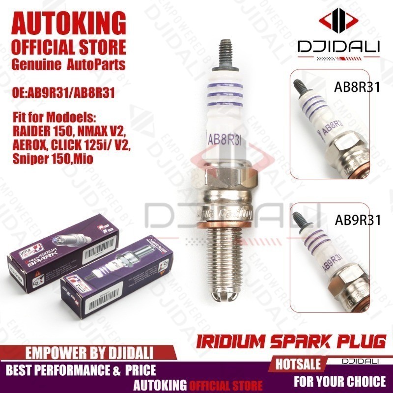 ใหม่ หัวเทียน เข็ม 3 เขี้ยว Racing -Spark Racing Boy เบอร์ 8/9 คละรุ่น RB29. สำหรับ AEROX155 NMAX155