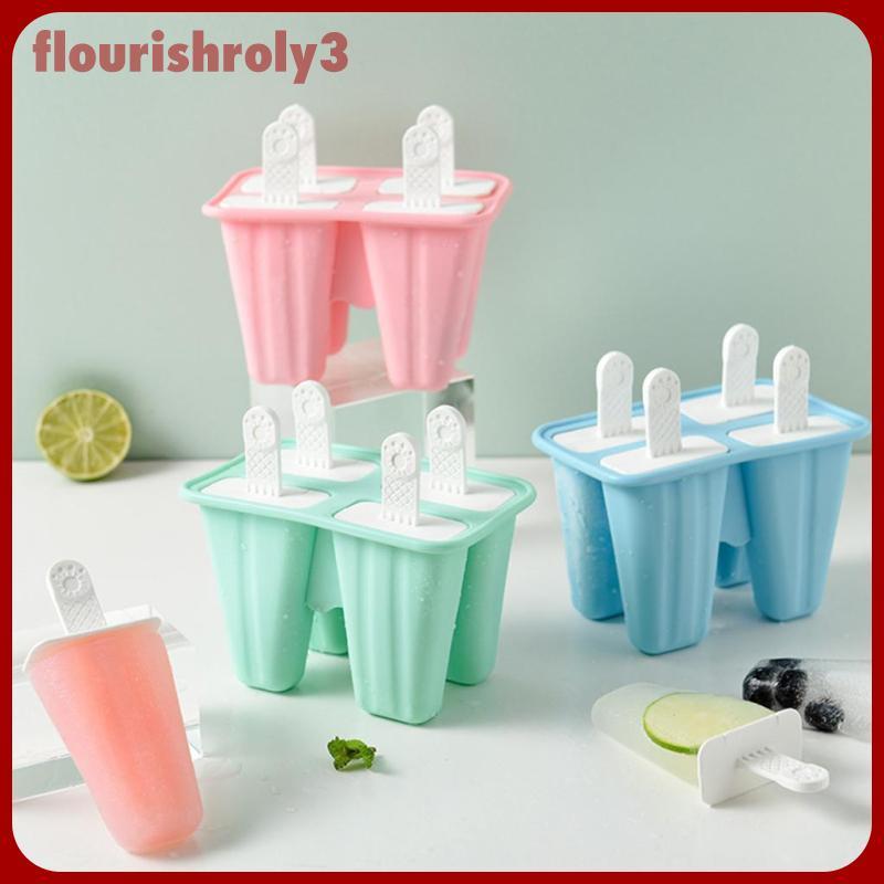 [Flurish] DIY Ice Lolly Cream Molds Ice Tray Silicone Ice Cream s Molds Tray Easy Release