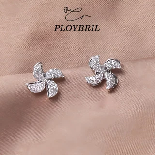 PLOYBRIL✨ต่างหูเงินแท้ Turn Of Fortune ต่างหูเงินแท้925 ต่างหูแฟชั่น ตุ้มหูเงินแท้ ต่างหูสไตล์กาหลี E065