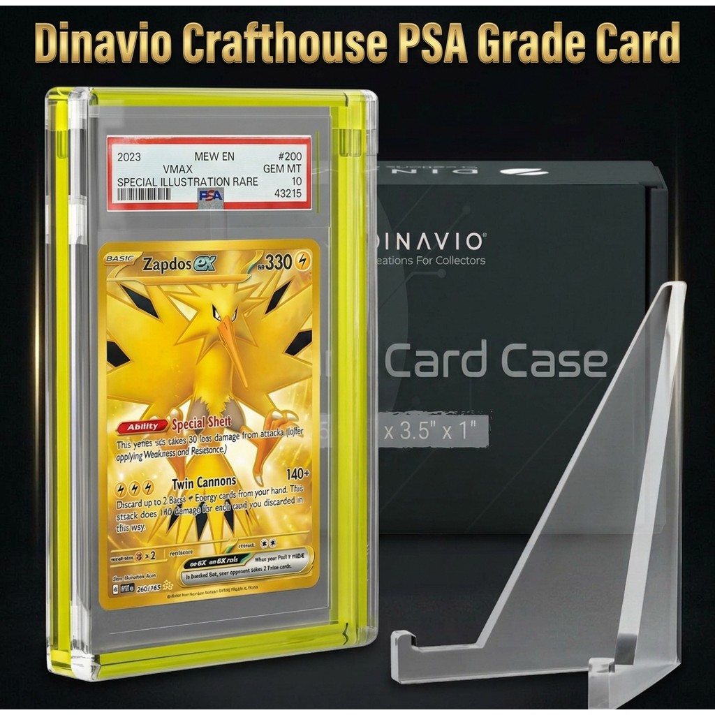 Dinavio Crafthouse PSA Grade Card Display Acrylic Case - Standard PSA and CGC Slab Holder - Slab Cas