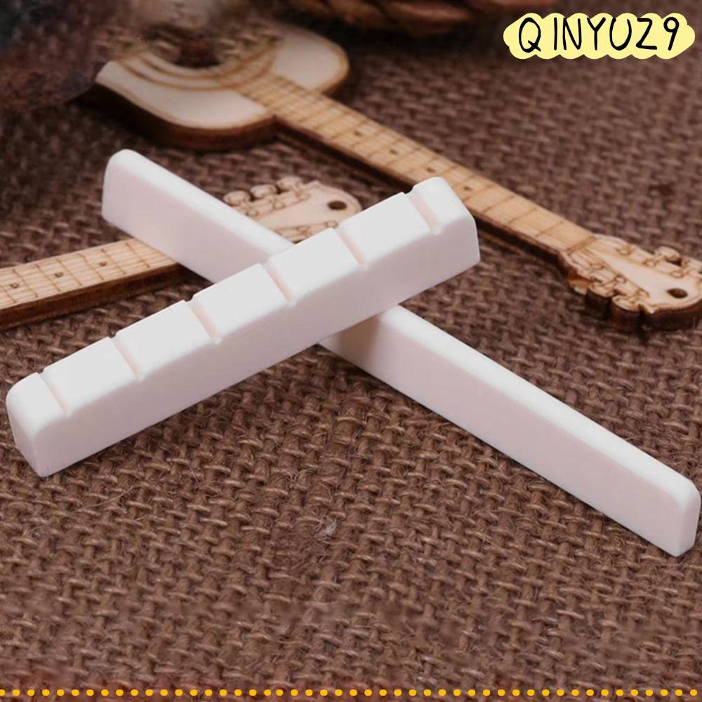 QINYUZ9QX กีตาร์สะพานและถั่ว,คลาสสิกกระดูก String หมอน 6 String Bone, กีตาร์อุปกรณ์เสริม 80 มม.52 มม.อุปกรณ์เสริมสีขาวกระดูกสะพานอะไหล่
